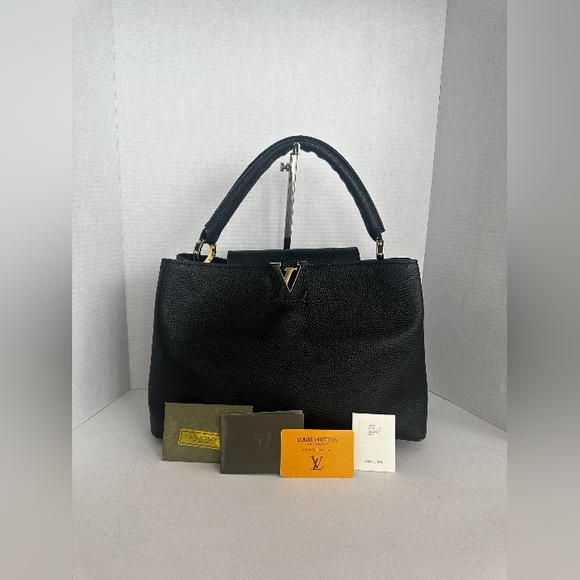 Authentic Louis Vuitton Capucines GM black Noir Tote Bag - Picture 8 of 12